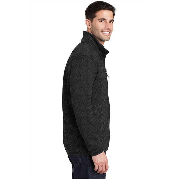 Port Authority Sweater Fleece Jacket. - Port Authority Sweater Fleece Jacket. - Image 4 of 30