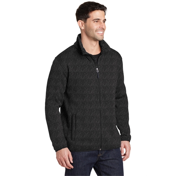 Port Authority Sweater Fleece Jacket. - Port Authority Sweater Fleece Jacket. - Image 6 of 30