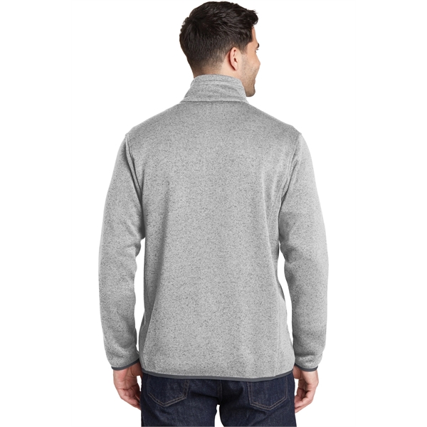 Port Authority Sweater Fleece Jacket. - Port Authority Sweater Fleece Jacket. - Image 8 of 30