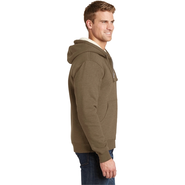 CornerStone Heavyweight Sherpa-Lined Hooded Fleece Jacket. - CornerStone Heavyweight Sherpa-Lined Hooded Fleece Jacket. - Image 10 of 20