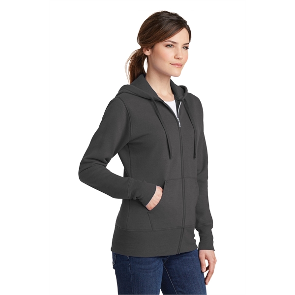 Port & Company Women's Core Fleece Full-Zip Hooded Sweats... - Port & Company Women's Core Fleece Full-Zip Hooded Sweats... - Image 4 of 77