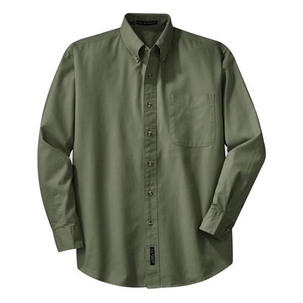 Port Authority Tall Long Sleeve Twill Shirt. - Port Authority Tall Long Sleeve Twill Shirt. - Image 16 of 39