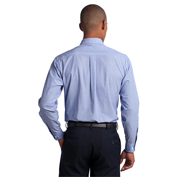 Port Authority Tall Crosshatch Easy Care Shirt. - Port Authority Tall Crosshatch Easy Care Shirt. - Image 11 of 39