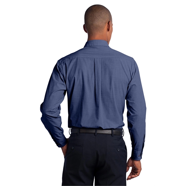 Port Authority Tall Crosshatch Easy Care Shirt. - Port Authority Tall Crosshatch Easy Care Shirt. - Image 3 of 39