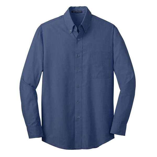 Port Authority Tall Crosshatch Easy Care Shirt. - Port Authority Tall Crosshatch Easy Care Shirt. - Image 4 of 39