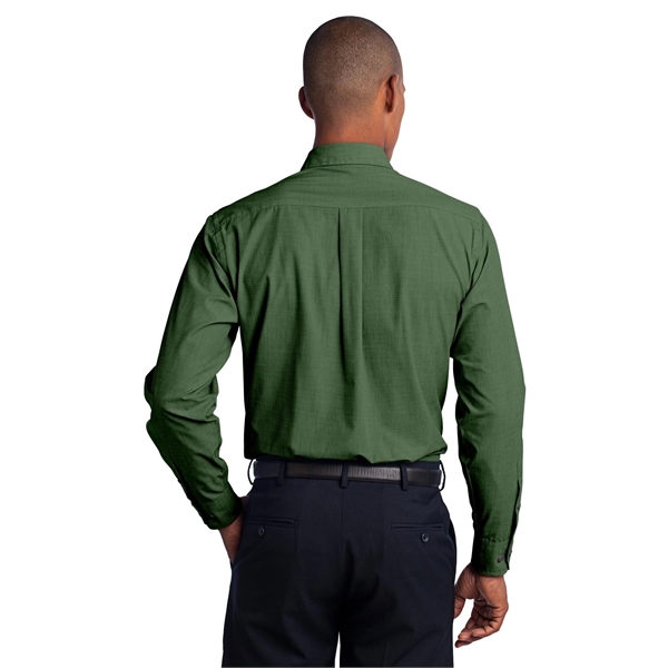 Port Authority Tall Crosshatch Easy Care Shirt. - Port Authority Tall Crosshatch Easy Care Shirt. - Image 5 of 39