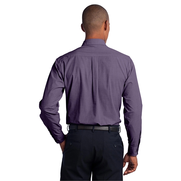 Port Authority Tall Crosshatch Easy Care Shirt. - Port Authority Tall Crosshatch Easy Care Shirt. - Image 7 of 39