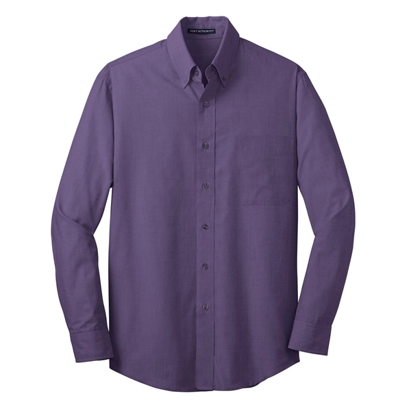 Port Authority Tall Crosshatch Easy Care Shirt. - Port Authority Tall Crosshatch Easy Care Shirt. - Image 8 of 39