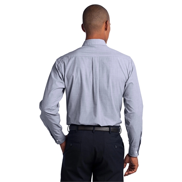 Port Authority Tall Crosshatch Easy Care Shirt. - Port Authority Tall Crosshatch Easy Care Shirt. - Image 9 of 39