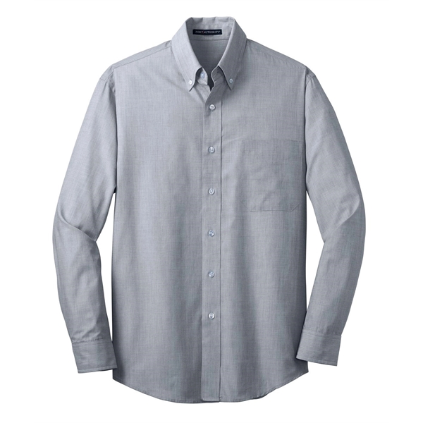 Port Authority Tall Crosshatch Easy Care Shirt. - Port Authority Tall Crosshatch Easy Care Shirt. - Image 10 of 39