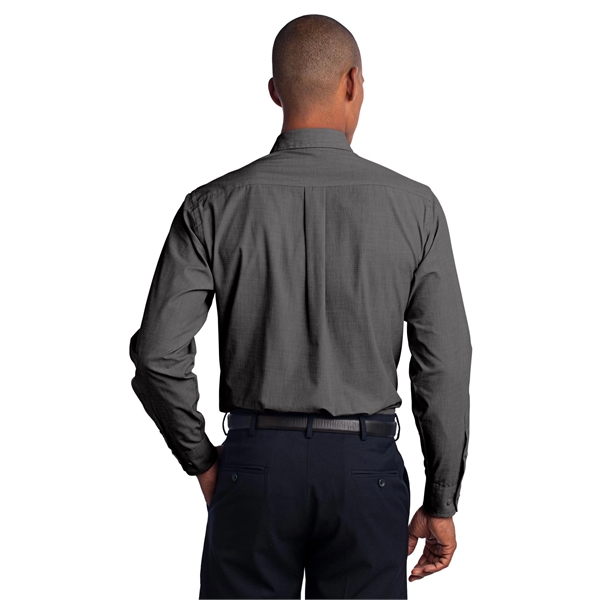 Port Authority Tall Crosshatch Easy Care Shirt. - Port Authority Tall Crosshatch Easy Care Shirt. - Image 20 of 39