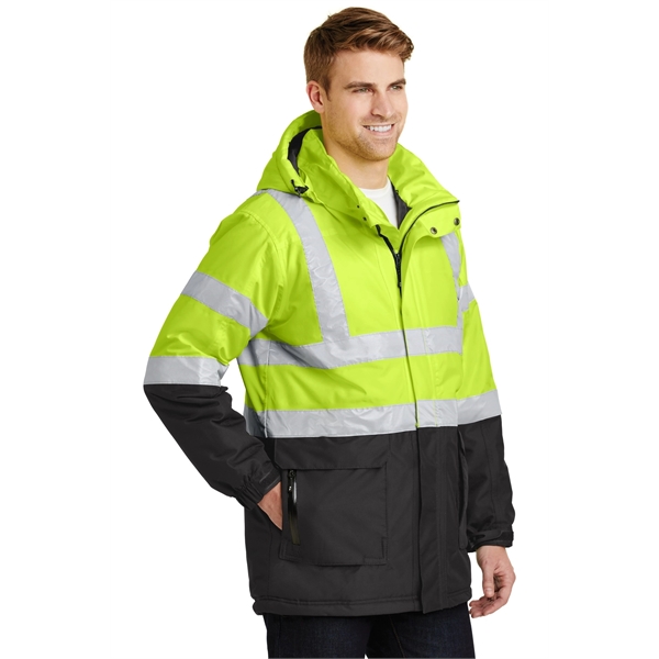 Port Authority ANSI 107 Class 3 Safety Heavyweight Parka. - Port Authority ANSI 107 Class 3 Safety Heavyweight Parka. - Image 3 of 4