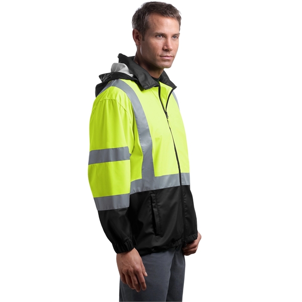 CornerStone - ANSI 107 Class 3 Safety Windbreaker. - CornerStone - ANSI 107 Class 3 Safety Windbreaker. - Image 2 of 4