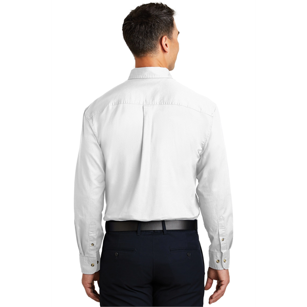 Port Authority Long Sleeve Twill Shirt. - Port Authority Long Sleeve Twill Shirt. - Image 6 of 38