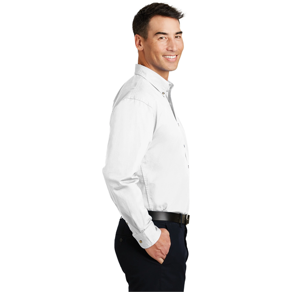 Port Authority Long Sleeve Twill Shirt. - Port Authority Long Sleeve Twill Shirt. - Image 7 of 38