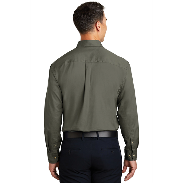 Port Authority Long Sleeve Twill Shirt. - Port Authority Long Sleeve Twill Shirt. - Image 16 of 38