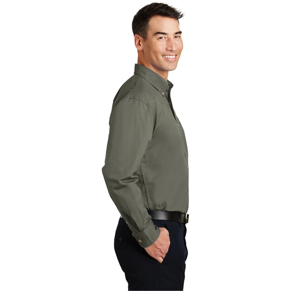 Port Authority Long Sleeve Twill Shirt. - Port Authority Long Sleeve Twill Shirt. - Image 17 of 38