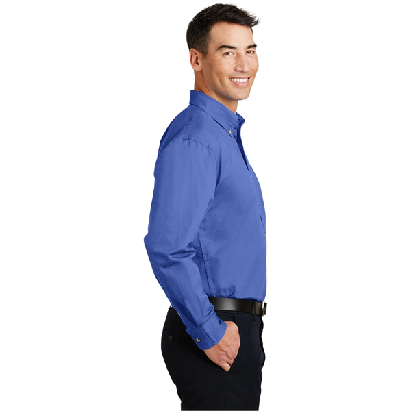 Port Authority Long Sleeve Twill Shirt. - Port Authority Long Sleeve Twill Shirt. - Image 26 of 38