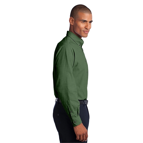 Port Authority Crosshatch Easy Care Shirt. - Port Authority Crosshatch Easy Care Shirt. - Image 7 of 40