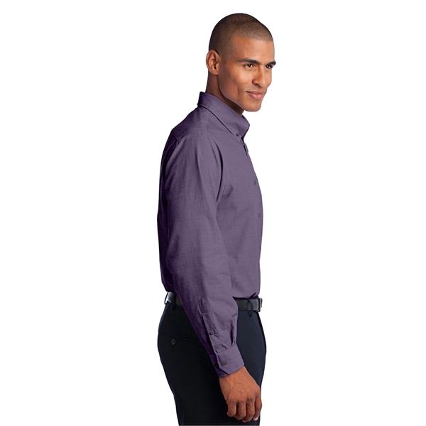 Port Authority Crosshatch Easy Care Shirt. - Port Authority Crosshatch Easy Care Shirt. - Image 15 of 40