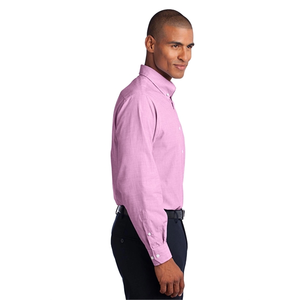 Port Authority Crosshatch Easy Care Shirt. - Port Authority Crosshatch Easy Care Shirt. - Image 23 of 40