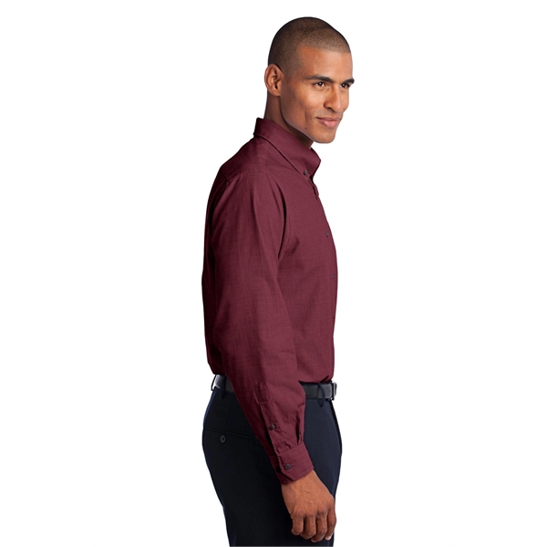 Port Authority Crosshatch Easy Care Shirt. - Port Authority Crosshatch Easy Care Shirt. - Image 27 of 40