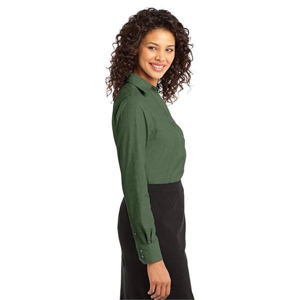 Port Authority Women's Crosshatch Easy Care Shirt. - Port Authority Women's Crosshatch Easy Care Shirt. - Image 6 of 40