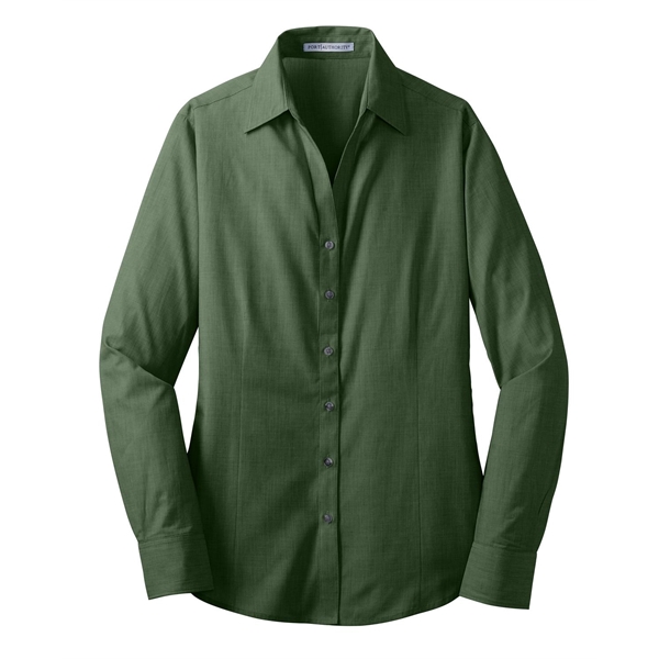 Port Authority Women's Crosshatch Easy Care Shirt. - Port Authority Women's Crosshatch Easy Care Shirt. - Image 7 of 40