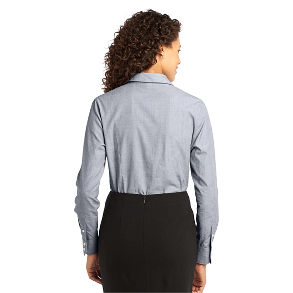 Port Authority Women's Crosshatch Easy Care Shirt. - Port Authority Women's Crosshatch Easy Care Shirt. - Image 17 of 40