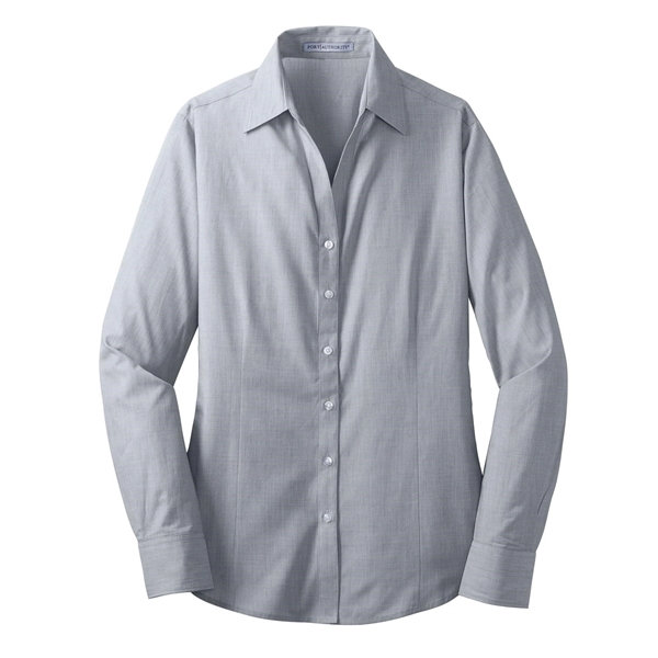 Port Authority Women's Crosshatch Easy Care Shirt. - Port Authority Women's Crosshatch Easy Care Shirt. - Image 19 of 40