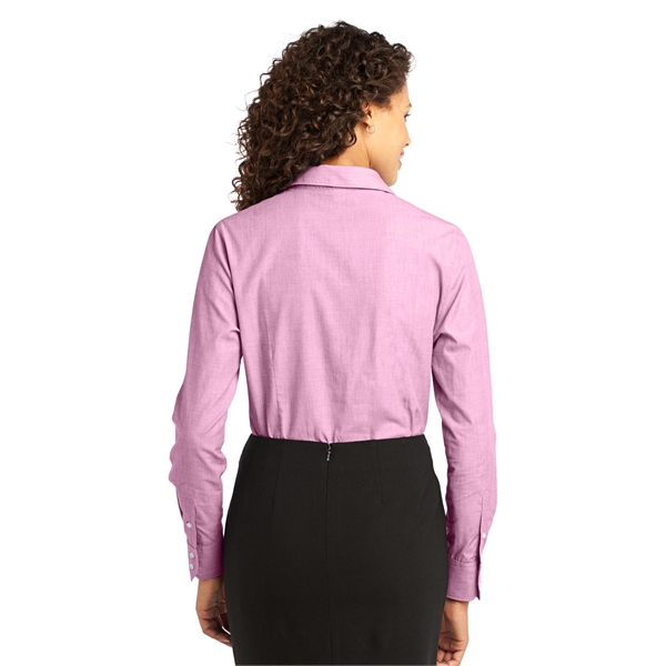 Port Authority Women's Crosshatch Easy Care Shirt. - Port Authority Women's Crosshatch Easy Care Shirt. - Image 21 of 40