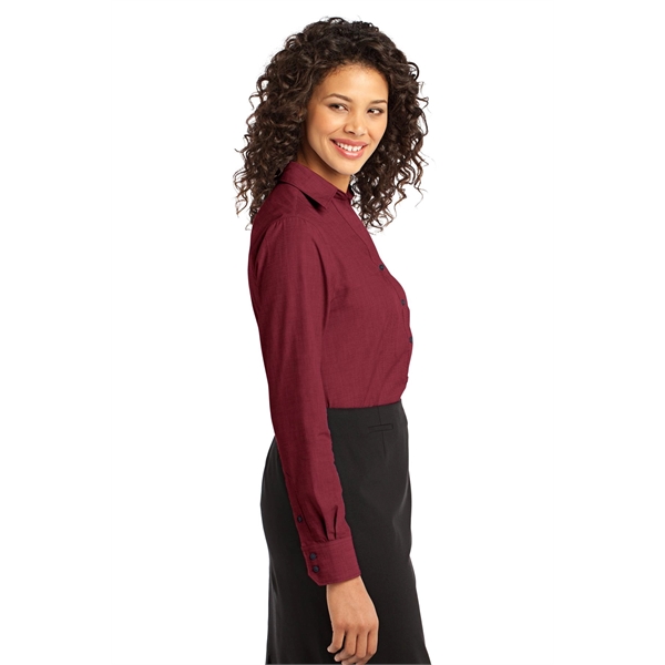 Port Authority Women's Crosshatch Easy Care Shirt. - Port Authority Women's Crosshatch Easy Care Shirt. - Image 26 of 40