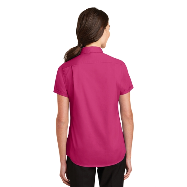 Port Authority Women's Short Sleeve SuperPro Twill Shirt. - Port Authority Women's Short Sleeve SuperPro Twill Shirt. - Image 18 of 45