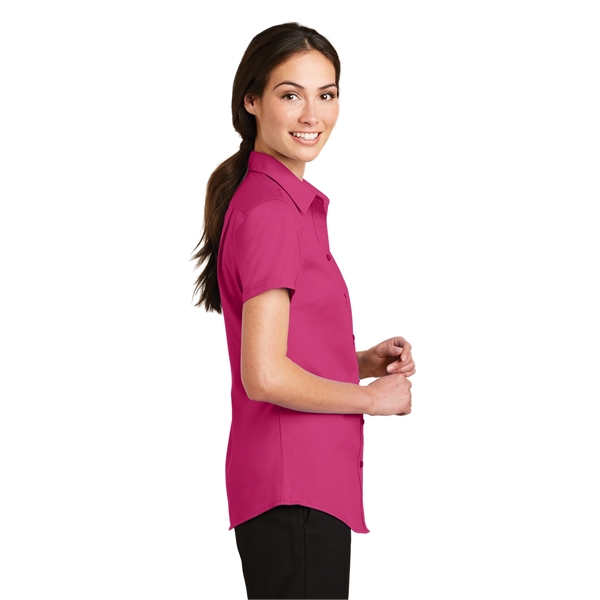 Port Authority Women's Short Sleeve SuperPro Twill Shirt. - Port Authority Women's Short Sleeve SuperPro Twill Shirt. - Image 19 of 45