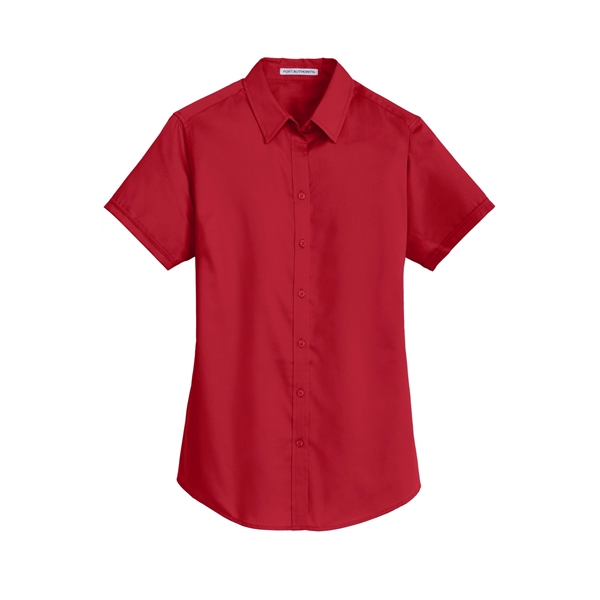 Port Authority Women's Short Sleeve SuperPro Twill Shirt. - Port Authority Women's Short Sleeve SuperPro Twill Shirt. - Image 24 of 45