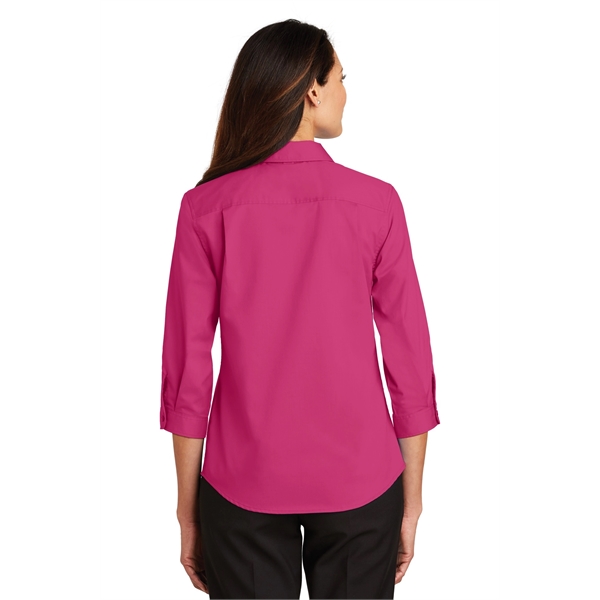 Port Authority Women's 3/4-Sleeve SuperPro Twill Shirt. - Port Authority Women's 3/4-Sleeve SuperPro Twill Shirt. - Image 18 of 45