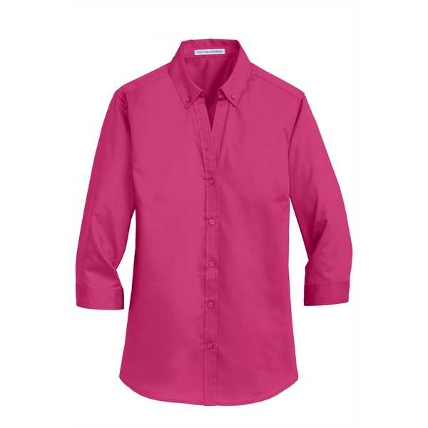 Port Authority Women's 3/4-Sleeve SuperPro Twill Shirt. - Port Authority Women's 3/4-Sleeve SuperPro Twill Shirt. - Image 20 of 45