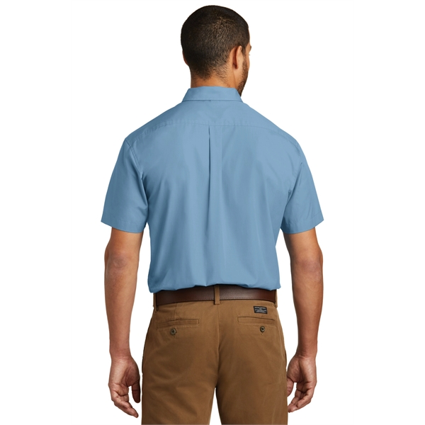 Port Authority Short Sleeve Carefree Poplin Shirt. - Port Authority Short Sleeve Carefree Poplin Shirt. - Image 26 of 30