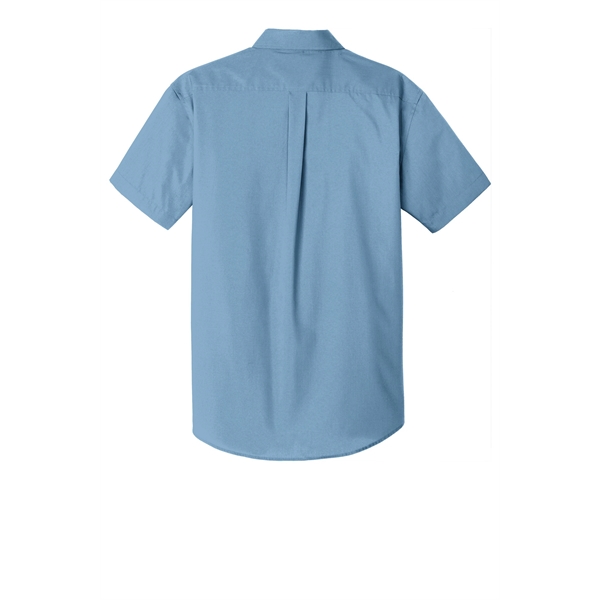 Port Authority Short Sleeve Carefree Poplin Shirt. - Port Authority Short Sleeve Carefree Poplin Shirt. - Image 29 of 30