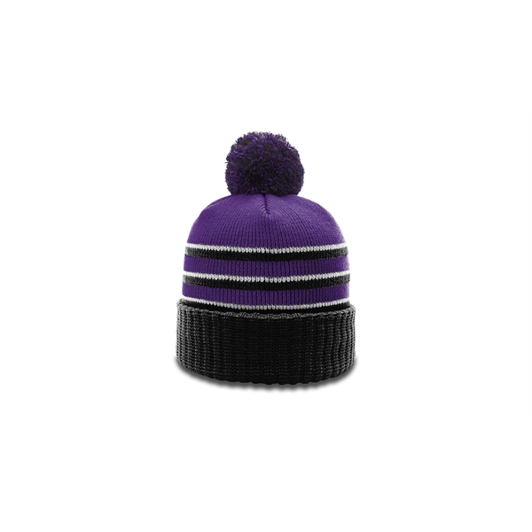 Pom Beanie with Cuff - Pom Beanie with Cuff - Image 9 of 12