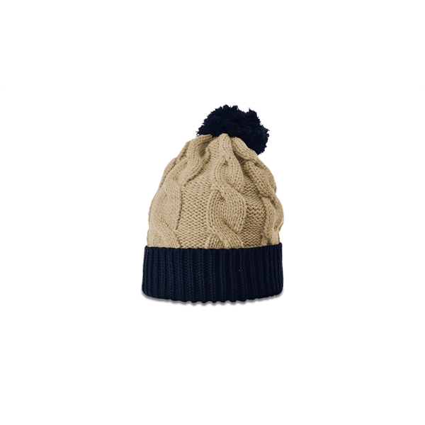 Chunk Twist Knit Beanie with Cuff - Chunk Twist Knit Beanie with Cuff - Image 2 of 22
