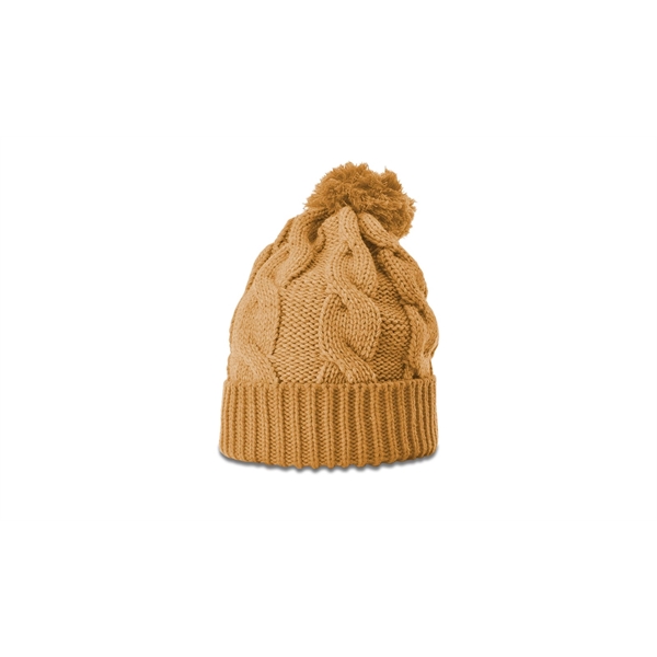 Chunk Twist Knit Beanie with Cuff - Chunk Twist Knit Beanie with Cuff - Image 7 of 22