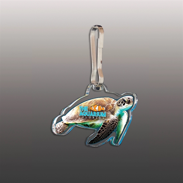 Ultra Vivid Clear Acrylic Zipper Pull - Ultra Vivid Clear Acrylic Zipper Pull - Image 1 of 1