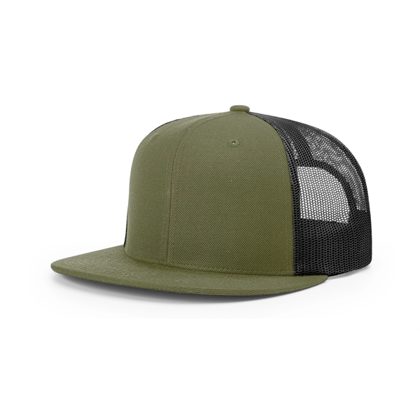 Wool Blend Flatbill Trucker Cap - Wool Blend Flatbill Trucker Cap - Image 6 of 16