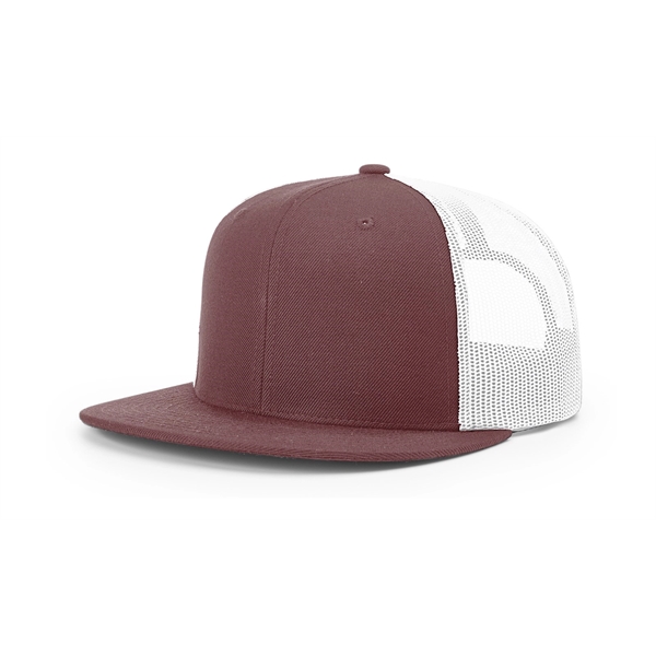 Wool Blend Flatbill Trucker Cap - Wool Blend Flatbill Trucker Cap - Image 7 of 16