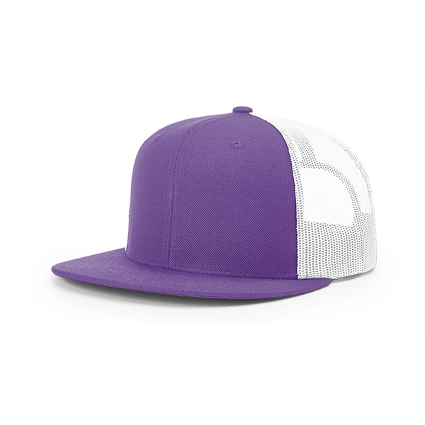 Wool Blend Flatbill Trucker Cap - Wool Blend Flatbill Trucker Cap - Image 9 of 16