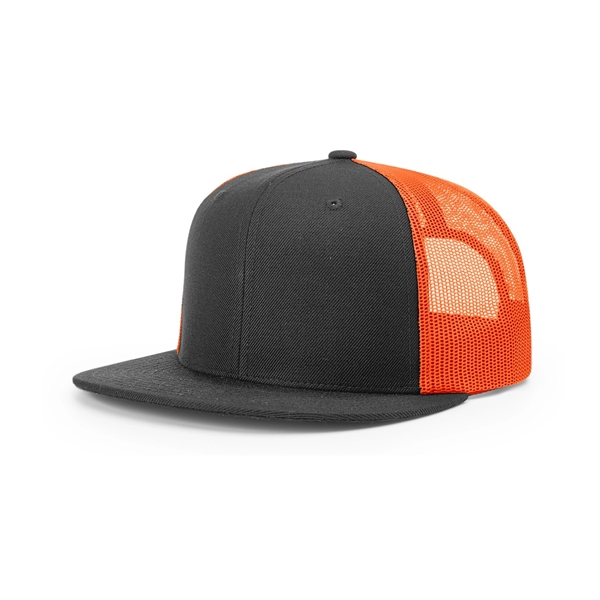 Wool Blend Flatbill Trucker Cap - Wool Blend Flatbill Trucker Cap - Image 15 of 16