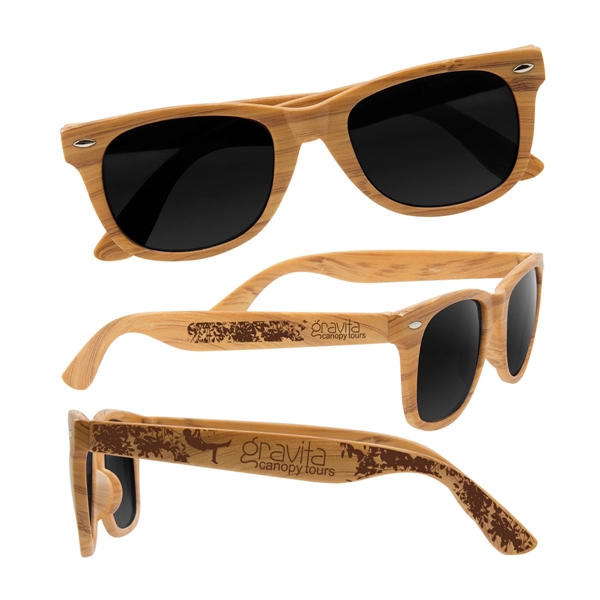 buurman Voorkeursbehandeling Helemaal droog Wood Grain Design Sunglasses | Plum Grove