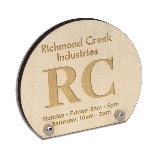 Laser Etched Birch Desk Plaques with Posts - Laser Etched Birch Desk Plaques with Posts - Image 0 of 0