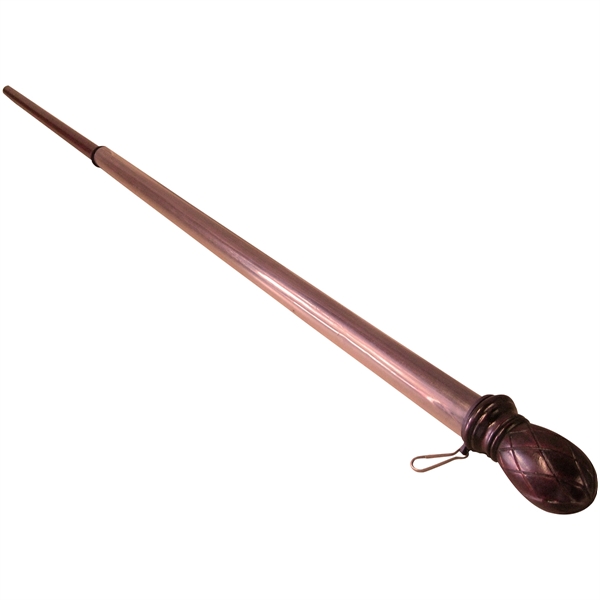 5' x 1" Dark Mahogany 1 Piece Pole - 5' x 1" Dark Mahogany 1 Piece Pole - Image 2 of 3